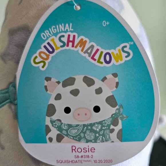 NWT 8" Rosie the spotted pig Squishmallow - Picture 2 of 2